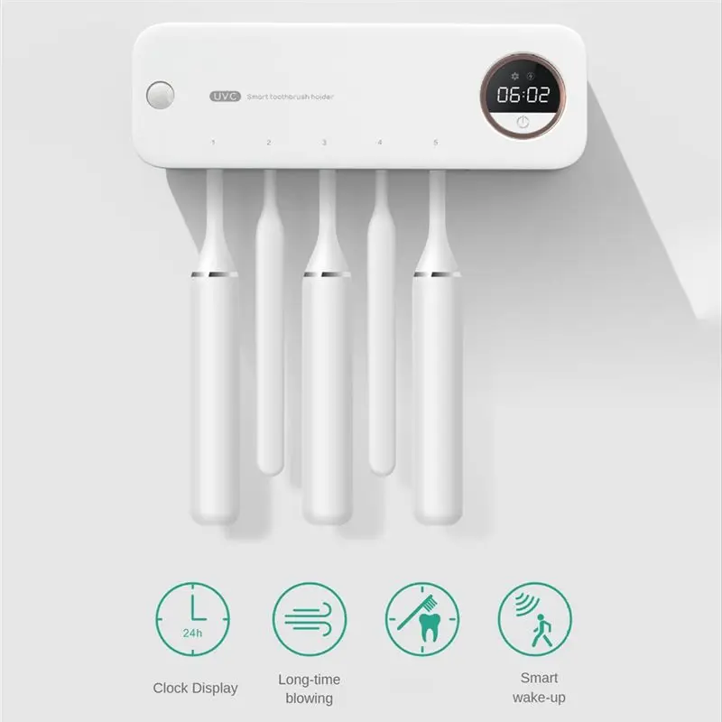 a75u]-uv-toothbrush-storage-sterilizer-rechargeable-tooth-brush-holder-wall-mount-with-led-display-bathroom-accessories-white