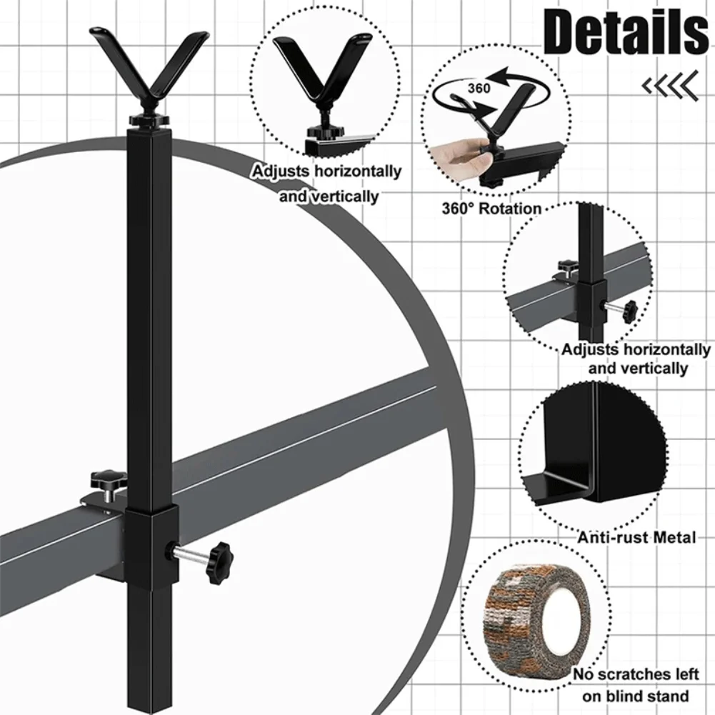 Hunting Tree Stands 20.5/19.88cm I/L Type Portable 360° Rotation Adjustable Hunting Single Tripod Outdoor Hunting Accessories