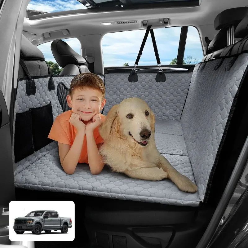 

gray Dog Car Seat Cover Dog car seat cushion (bone type 60 * 30 inch gray