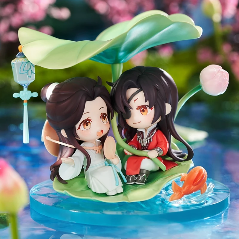 

New Original Tian Guan Ci Fu Anime Figure Xielain Huacheng Model Dolls Figurine Heaven Official Blessing Lotus Leaf Decor Gift