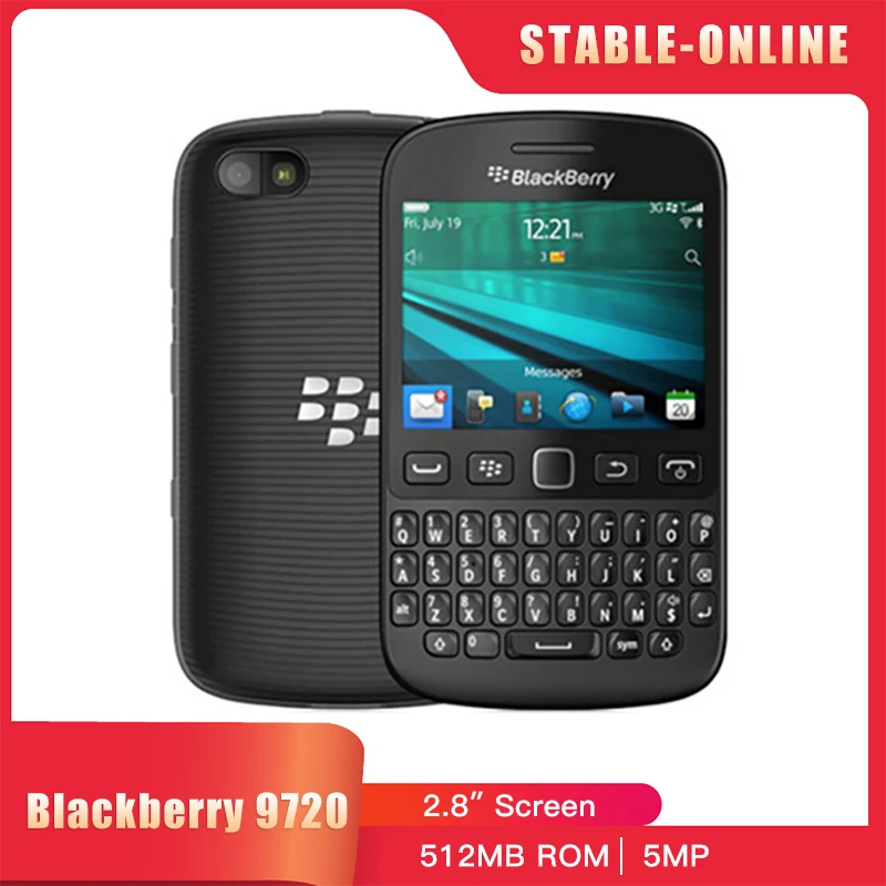 Original BlackBerry 9720 Samoa 3G Mobile Phone 2.8'' Touch Screen QWERTY Keyboard 5MP GPS WiFi CellPhone