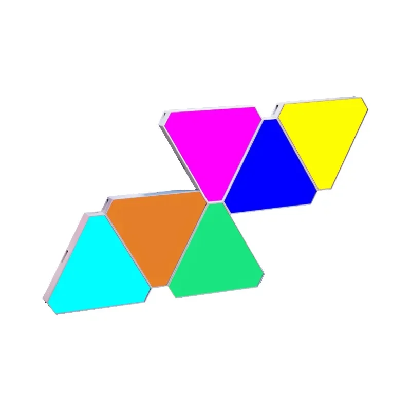 Indoor quantum light, e-sports atmosphere triangle strange light board, decorative wall lamp