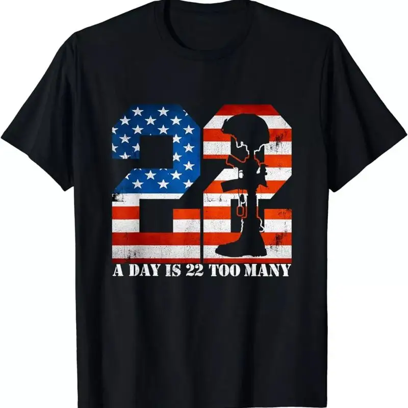 New Limited Veteran Lives Matter Help Veterans 22 A Day Is Too Many T Shirt