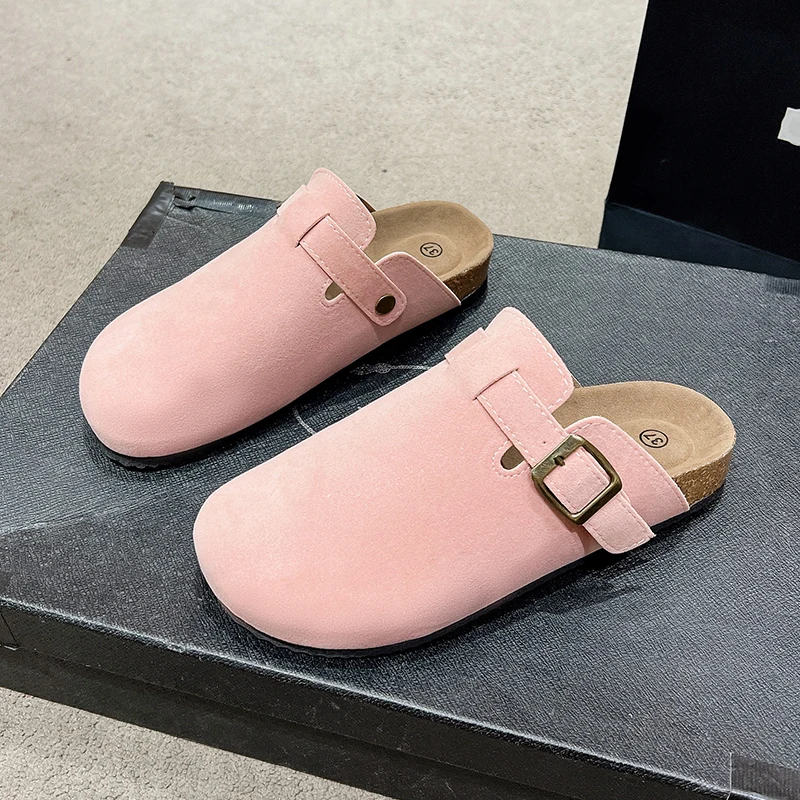 Half drag sandals Clogs For Women And Men Cork Suede Mules Slipper Classic Cork Antislip For Outdoor Slippers With Arch Support image 6