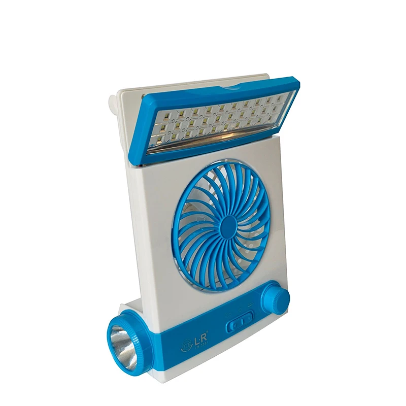 مروحة صغيرة لسطح المكتب متعددة الوظائف ، مروحة تخييم خارجية محمولة مع إضاءة ، شحن شمسي ، جديدة ،