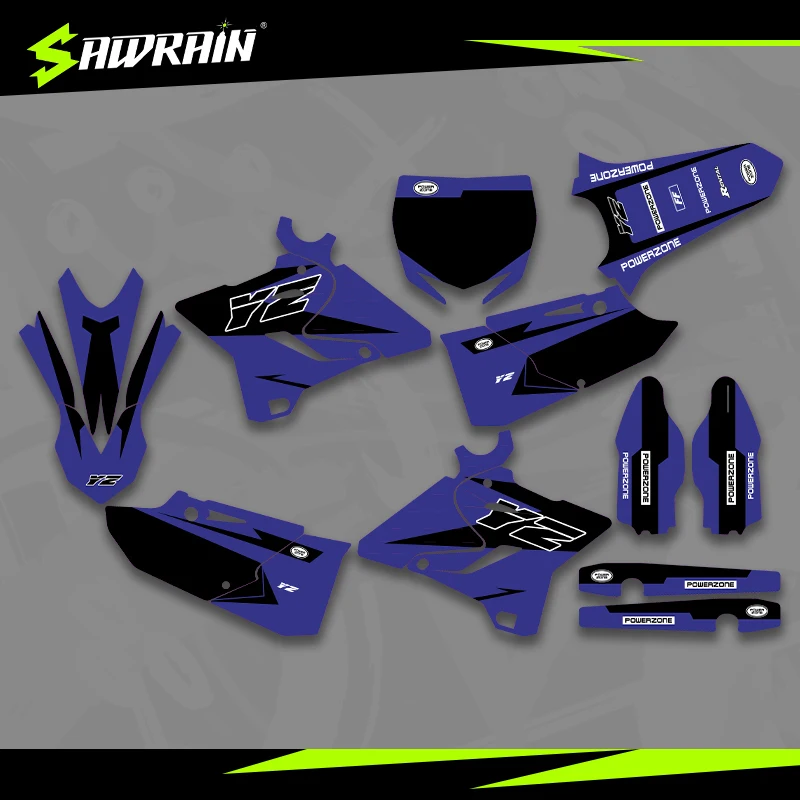 

Sawrain Motorcycle Graphics Backgrounds Decal Stickers Kits for YAMAHA 15-21 YZ125-250 16-21YZ250X