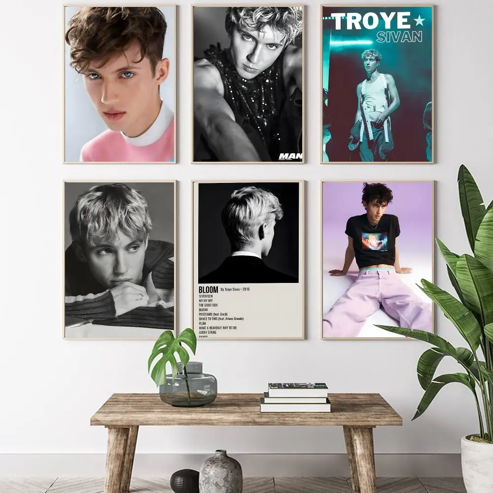 Troye Sivan Painting Calligraphy HD Canvas Poster living room bedroom bar aesthetic decoration