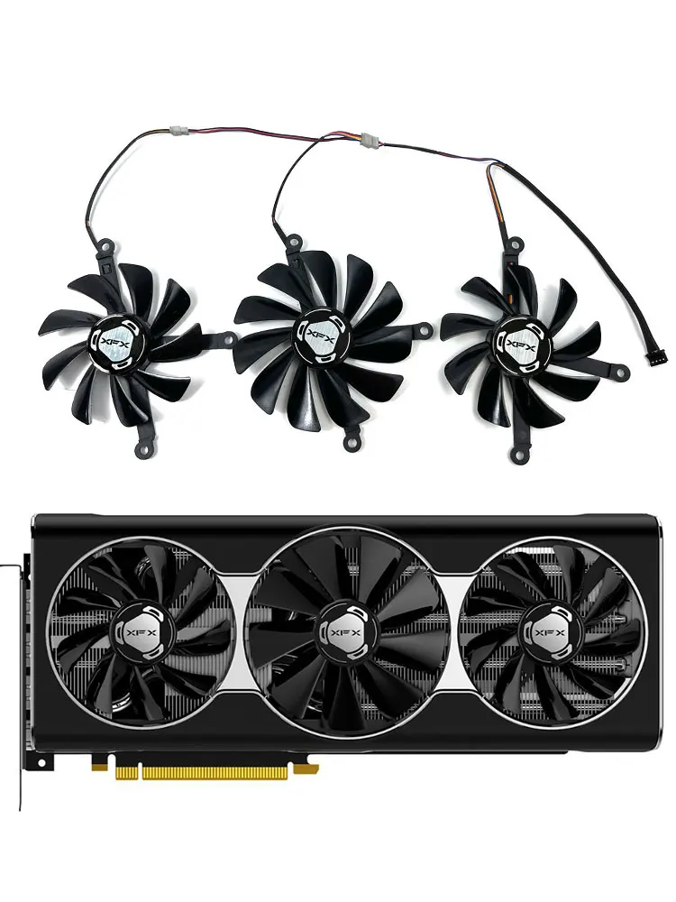 NOWY 1 ZESTAW CF1010U12S XFX Radeon RX 5700 XT Wentylator GPU, Do XFX RX 5600 XT、RX 5700、RX 5700 XT Wentylator chłodzący kartę graficzną — zdjęcie produktu 7