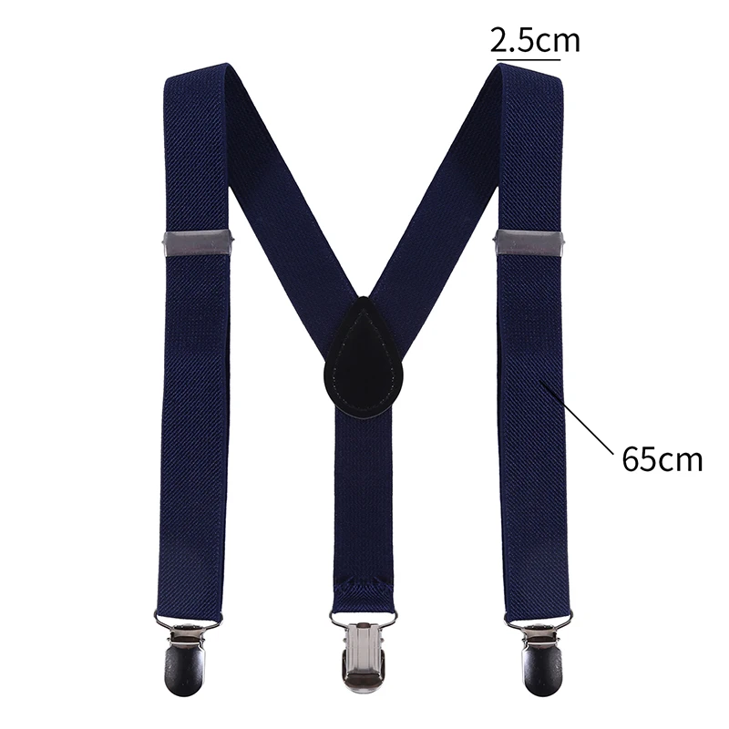 Tirantes ajustables con espalda en Y para niño Y niña, pajarita de Año Nuevo, para boda, color negro, rojo Y azul