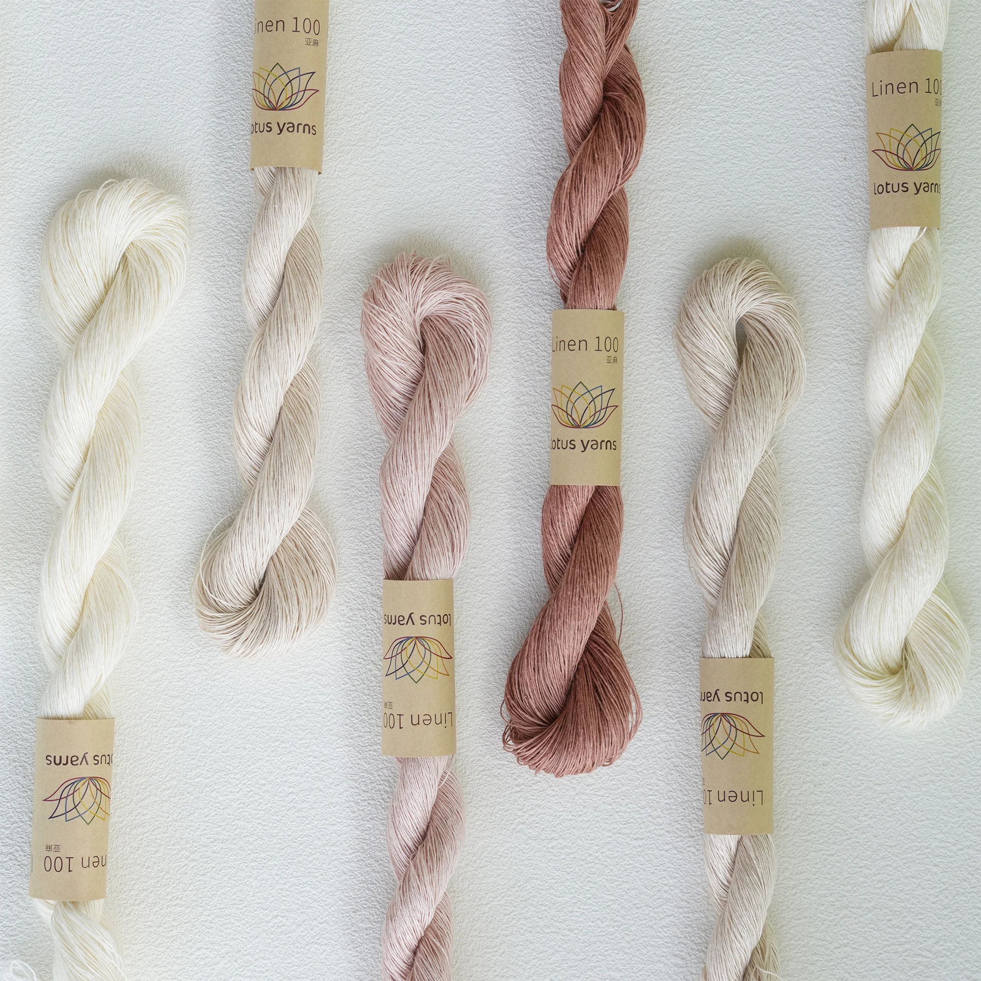 1*50g100% Natural Linen Lace Weight Hand Knitting Crochet Yarn  for Summer Fashion Garments Baby Clothes Soft and cool