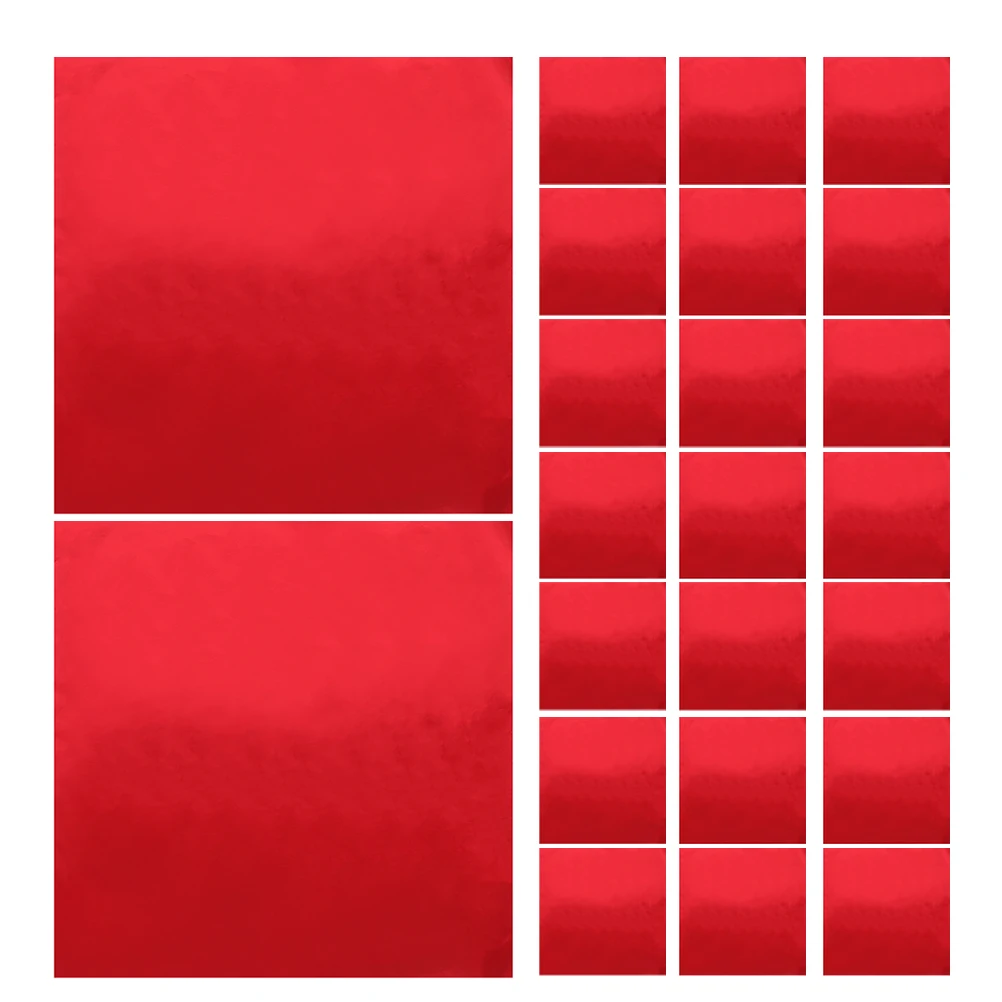 

200 Pcs Chocolate Candy Aluminium Foil Wrappers Sweet Aluminum Red Making Accessories Wrapping Paper