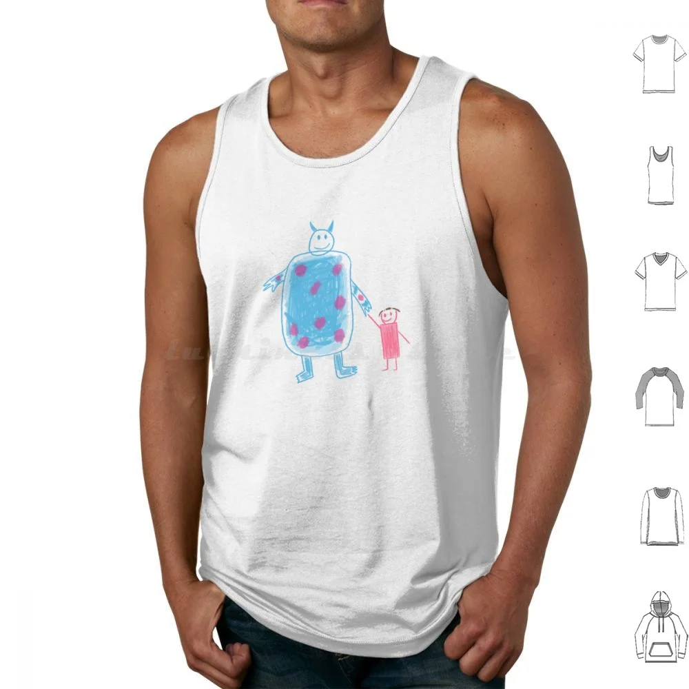 Camisetas sin mangas Boo & Kitty de algodón estampado Monsters Inc Monsters U Sully Sulley Sulleyman Sullyman Boo Monsters Doodle