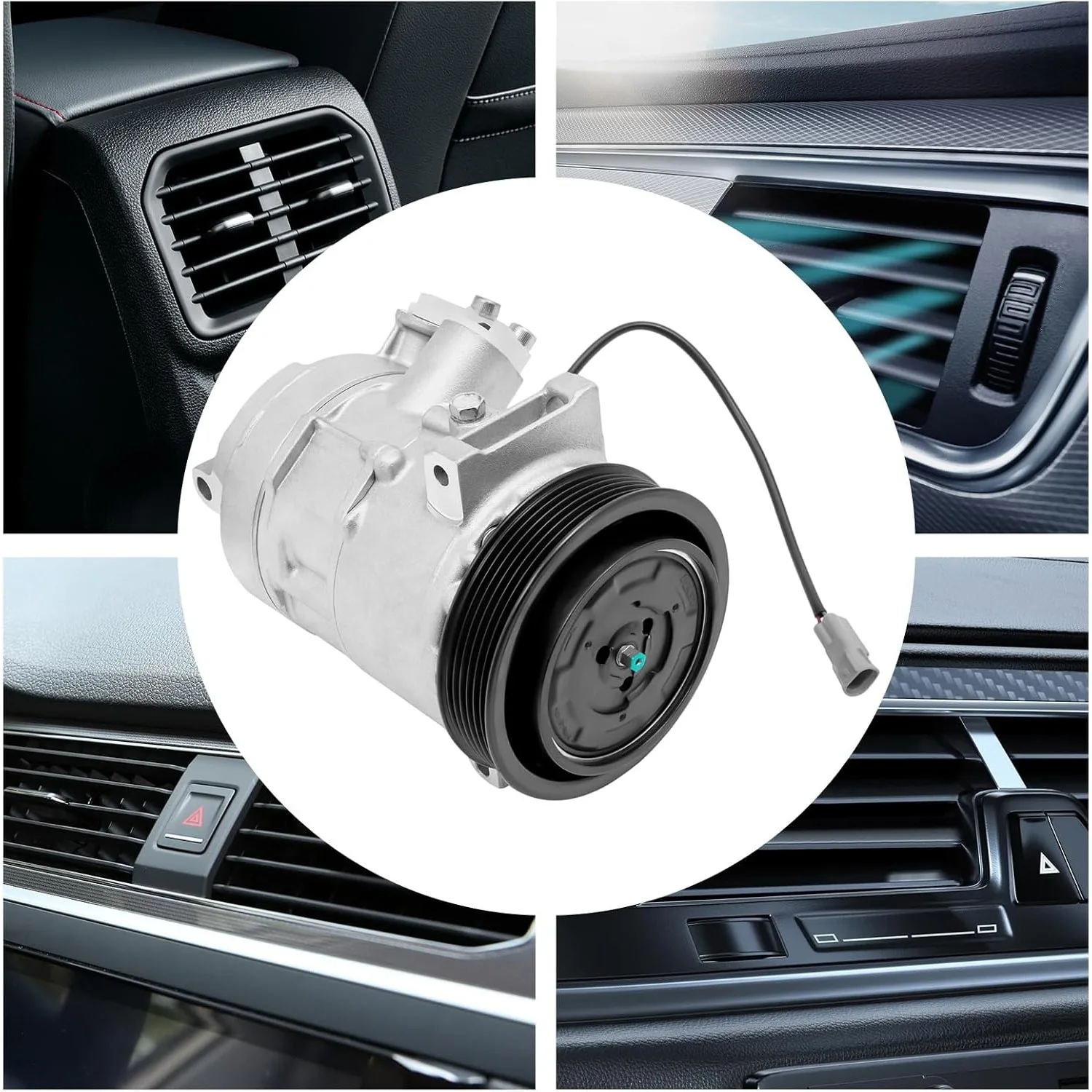 A/C コンプレッサー交換用自動車用エアコンコンプレッサー、クラッチ付き、ジープコンパスパトリオット 2009-2017 2.0L 2.4L および A 用