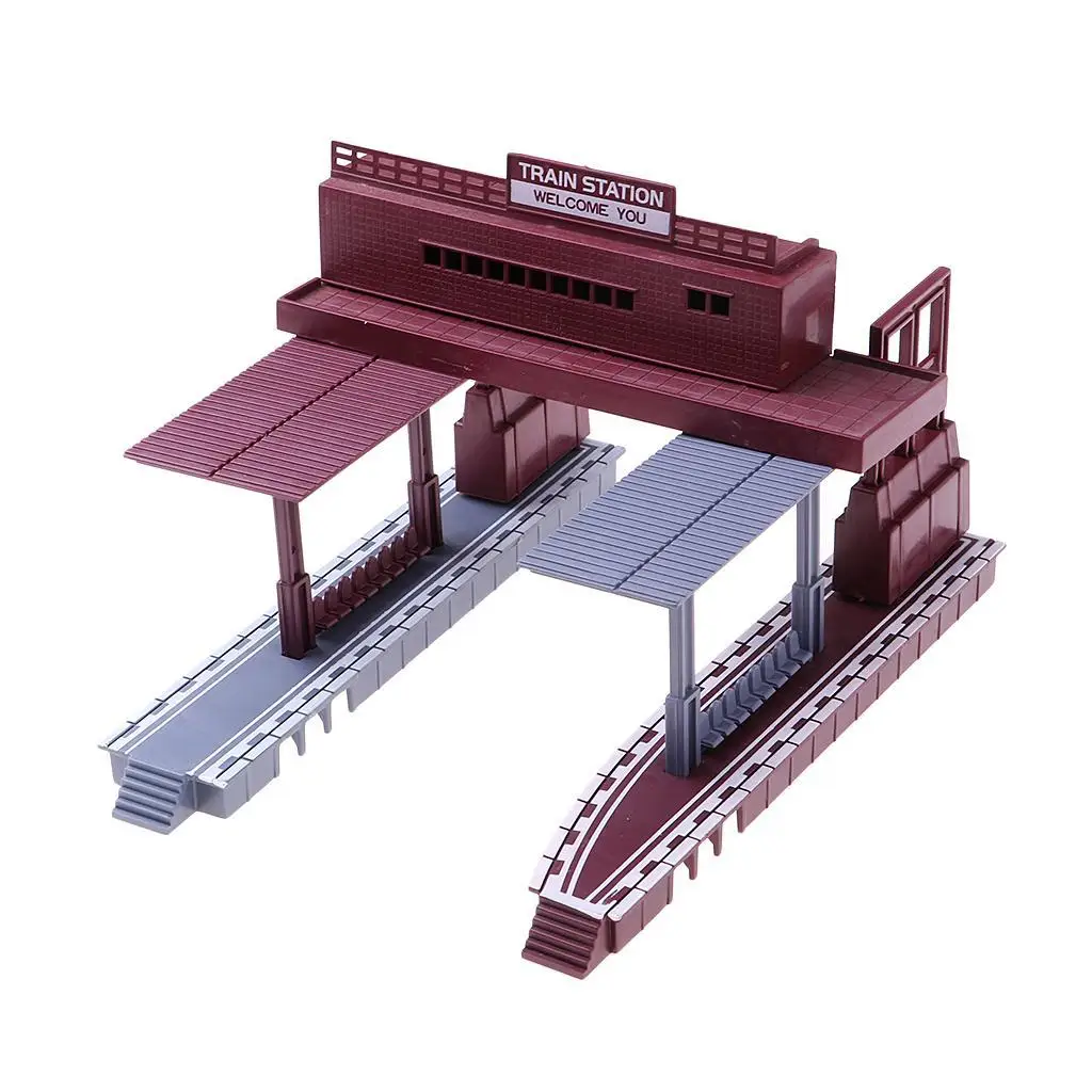 

1/87 Scale Train Station Platform Model Kit for Sand Table Layout Accessory