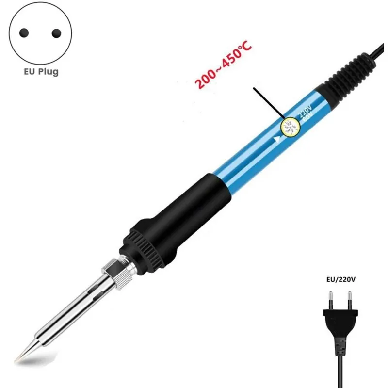 PHFU-EU Plug 60W Adjustable Temperature Electric Soldering Iron Kit For Home Repair