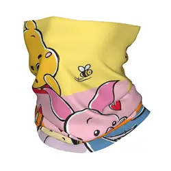 Custom Piglet Family Bandana Neck Warmer Women Men Winter Ski Hiking Scarf Gaiter Face Cover