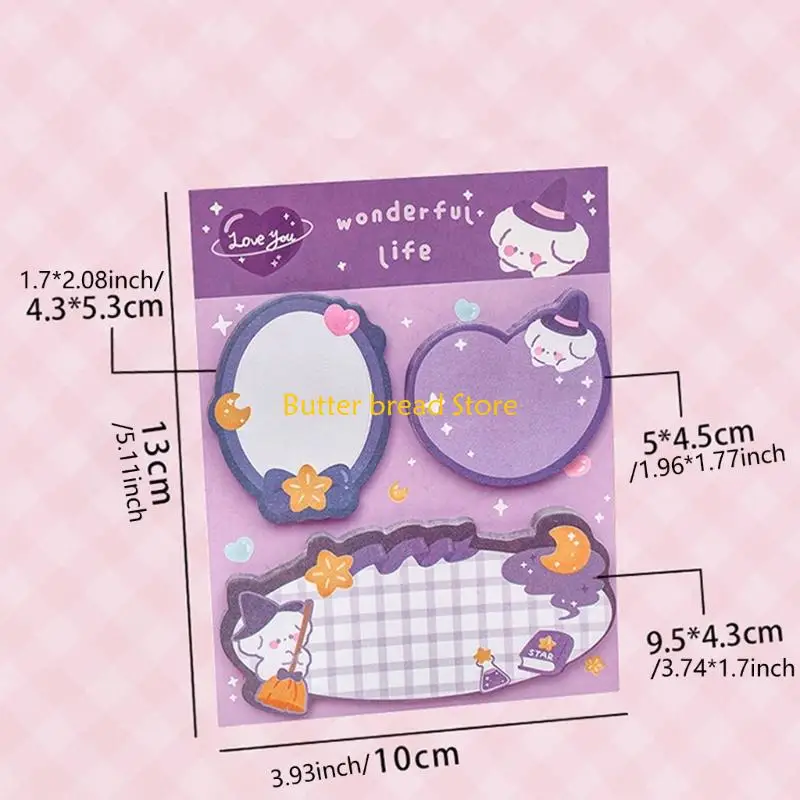 W89C 60 vellen Cartoon Animal Notes Sticky Notes Small Memo Pad Journaling Note Paper