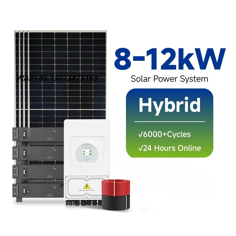 Deye Hybrid Solar System 8 kw 12 kw 10 kw 3 Phase Complete Kit Home Energy Storage Pv System