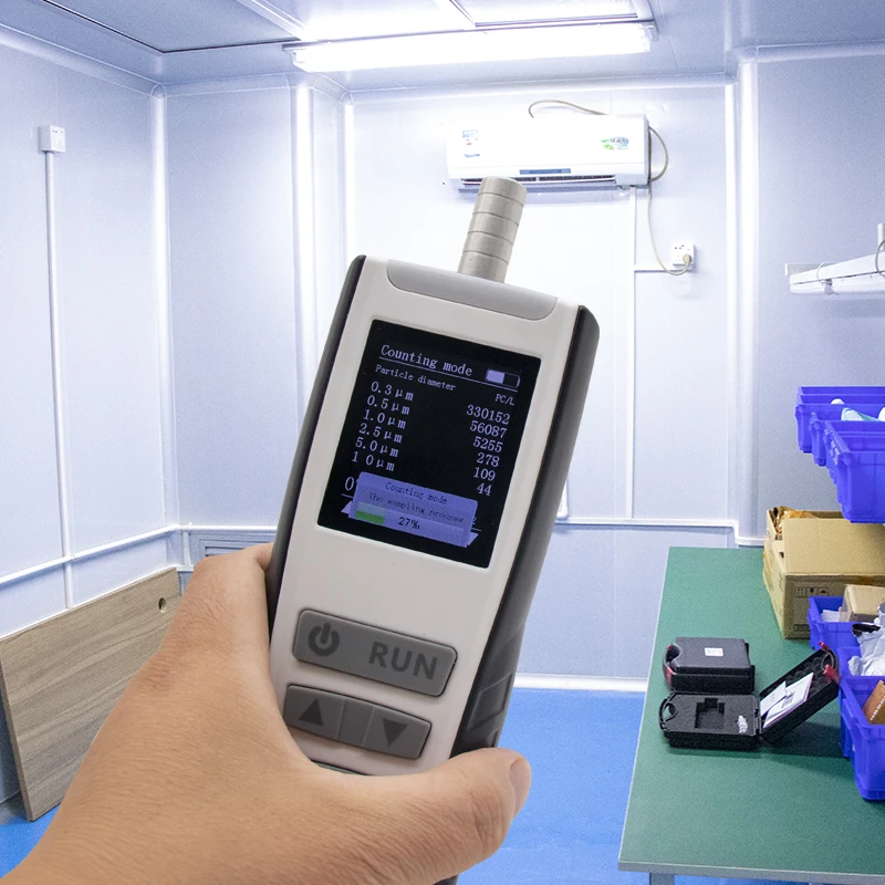 PM0.3/0.5/1/2.5/5/10 Dust Particle Counter 6 Channels Laser Airborne Dust particle Analyzer data logging air partucle analyzer