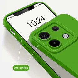 For Xiaomi Redmi Note 13 Case Luxury Liquid Silicone Plain Rubber Camera Protect Case Redmi Note 13 Cover Redmi Note 13 4G Case