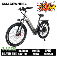 CMACEWHEEL L26 750W Brushless Motor Electric Bike 48V17AH Lithium Battery Mountain Off-road Electric Bicycle 26-Inch Tire E-bike