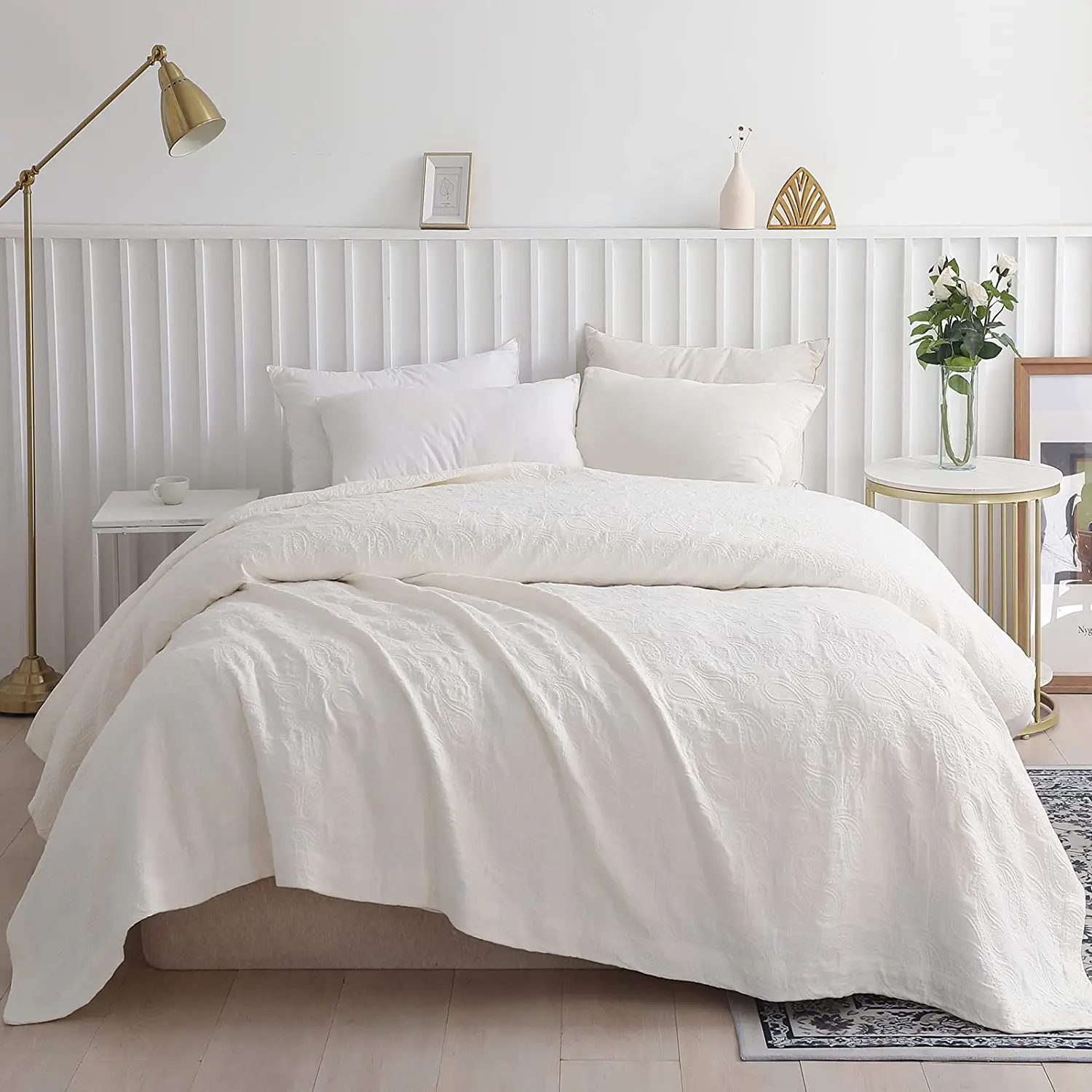 

SIMPLEOPULENCE 100% Washed Cotton Lightweight and Super Soft Bedspread/Coverlet