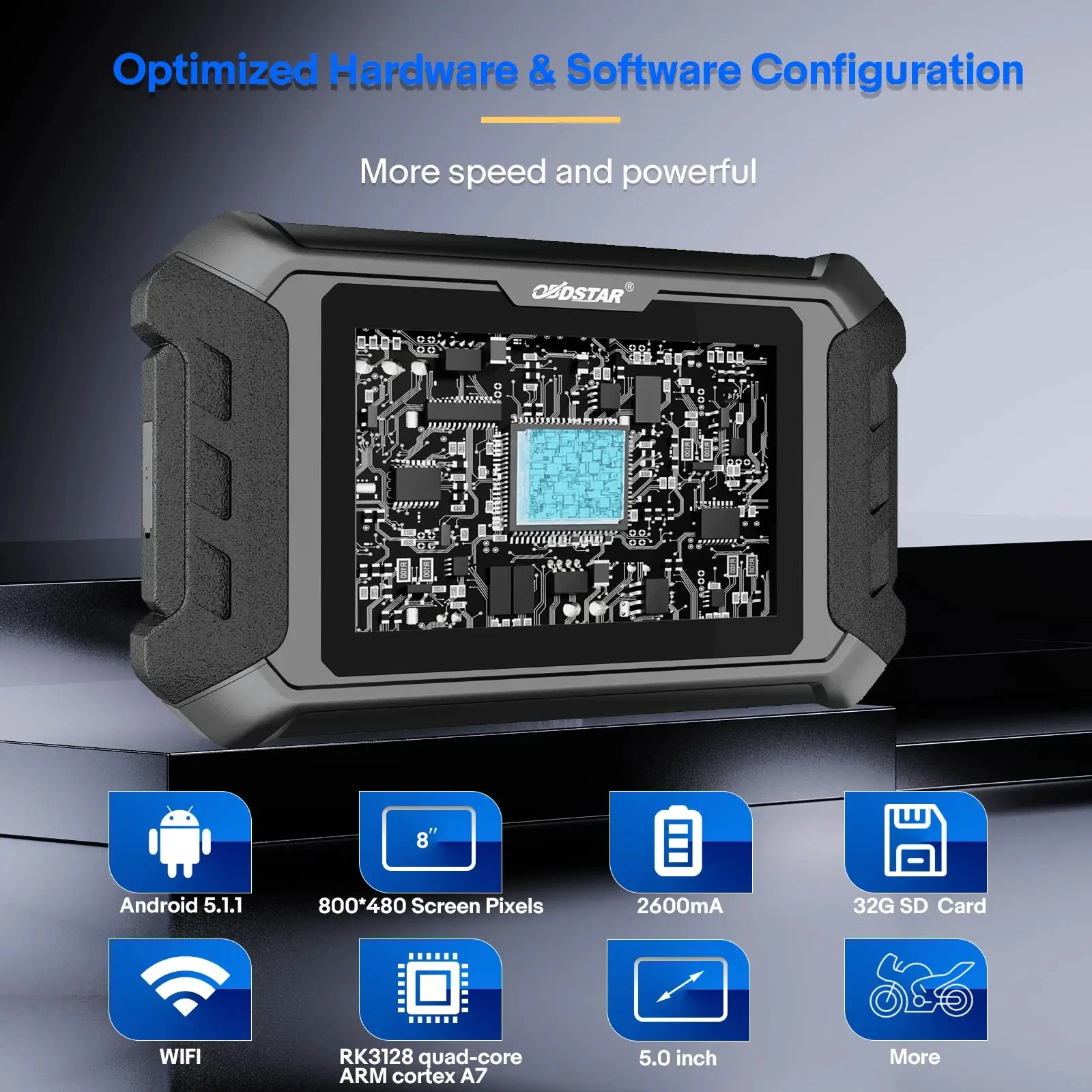 Original OBDSTAR iScan for Harley-DAVIDSON Motorcycle Diagnostic Tool Support IMMO Programming with Multilanguages PK MS50 MS80