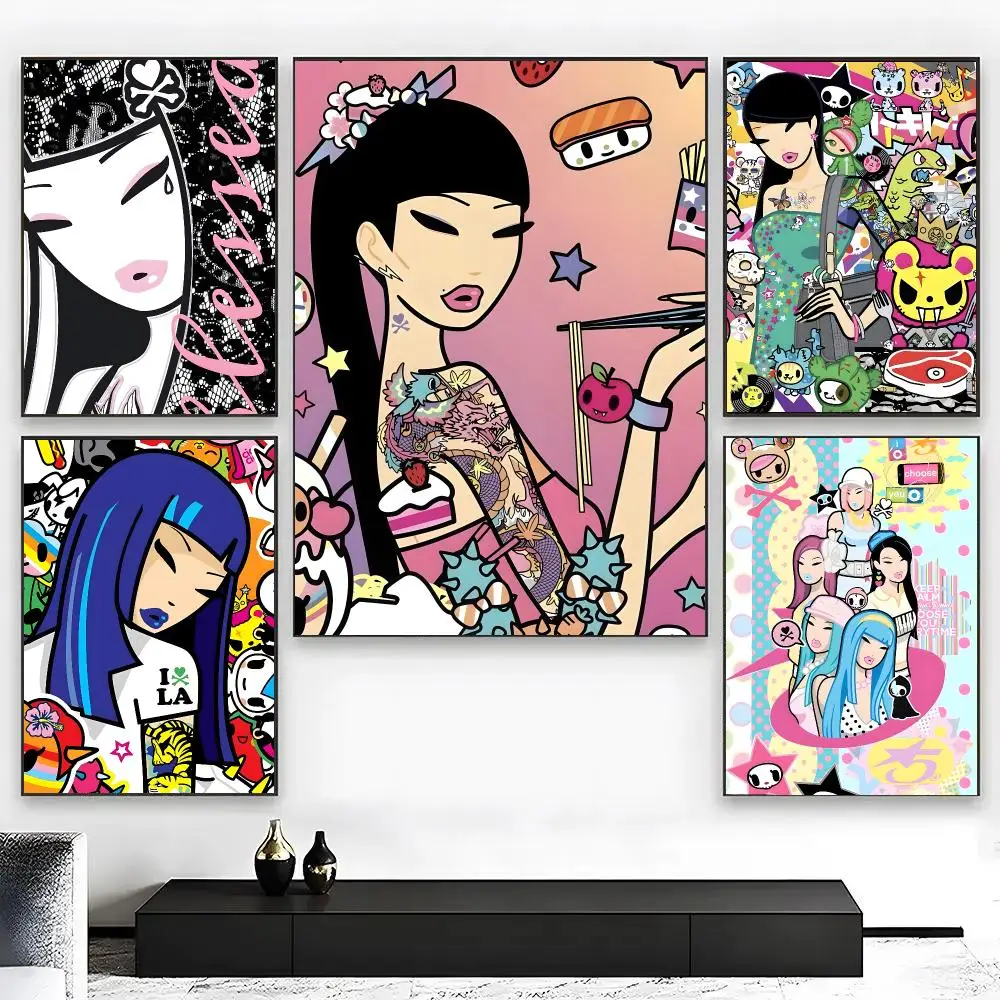 1pc Anime T-Tokidoki Poster High Quality Bedroom Living Room Aesthetic Wall Decoration Painting Stickers Gift