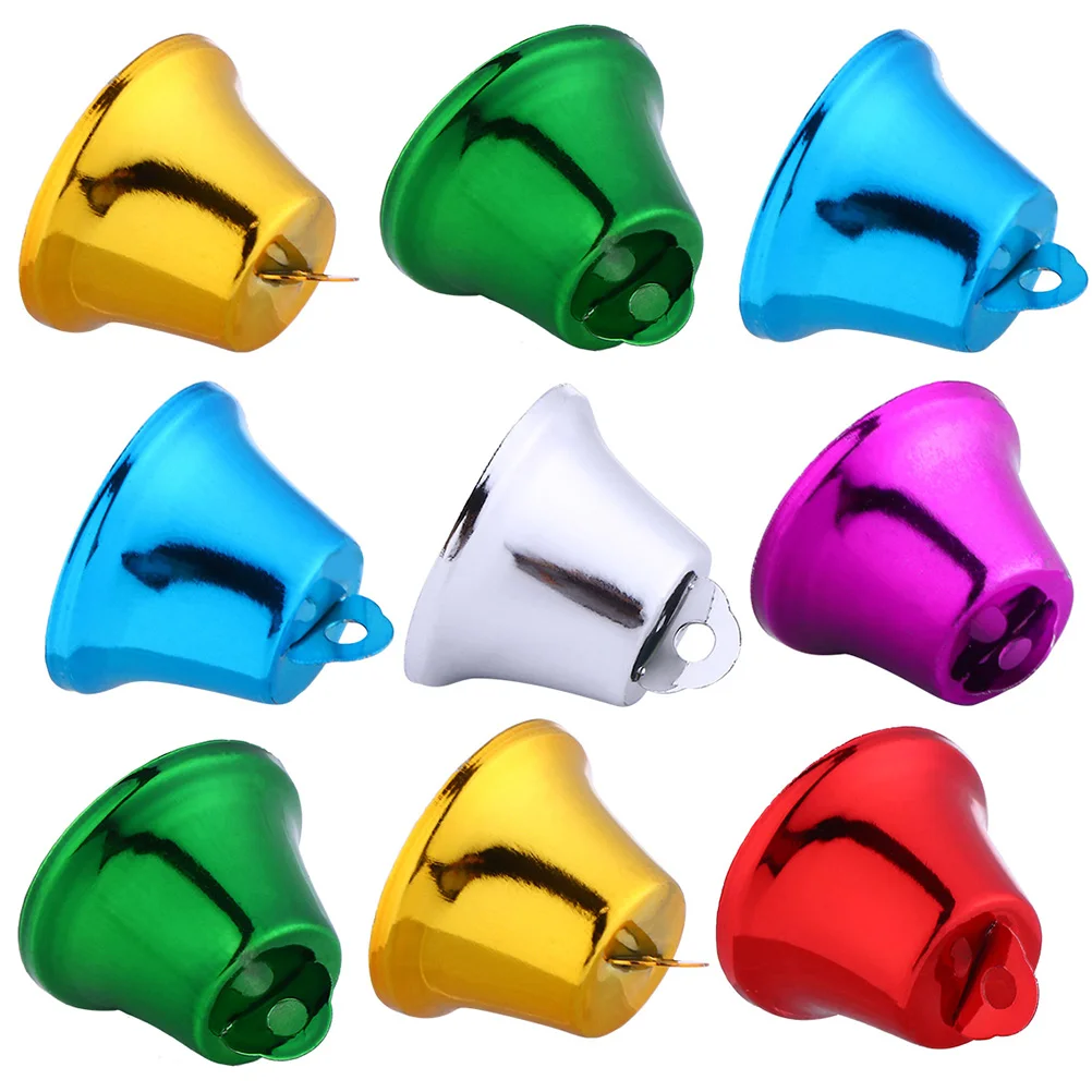 

40 Pcs Christmas Bells Colorful Decor Xmas Decoration Ornaments Hanging Decorative Pendants