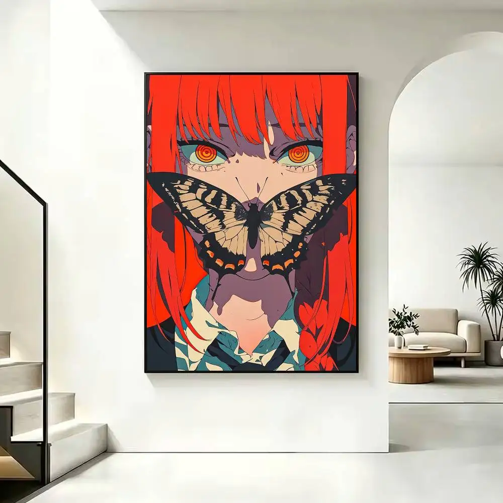 Chainsaw Man character Makima Poster High Quality Dorm Living Room Aesthetic Wall Decoration Painting Stickers Gift