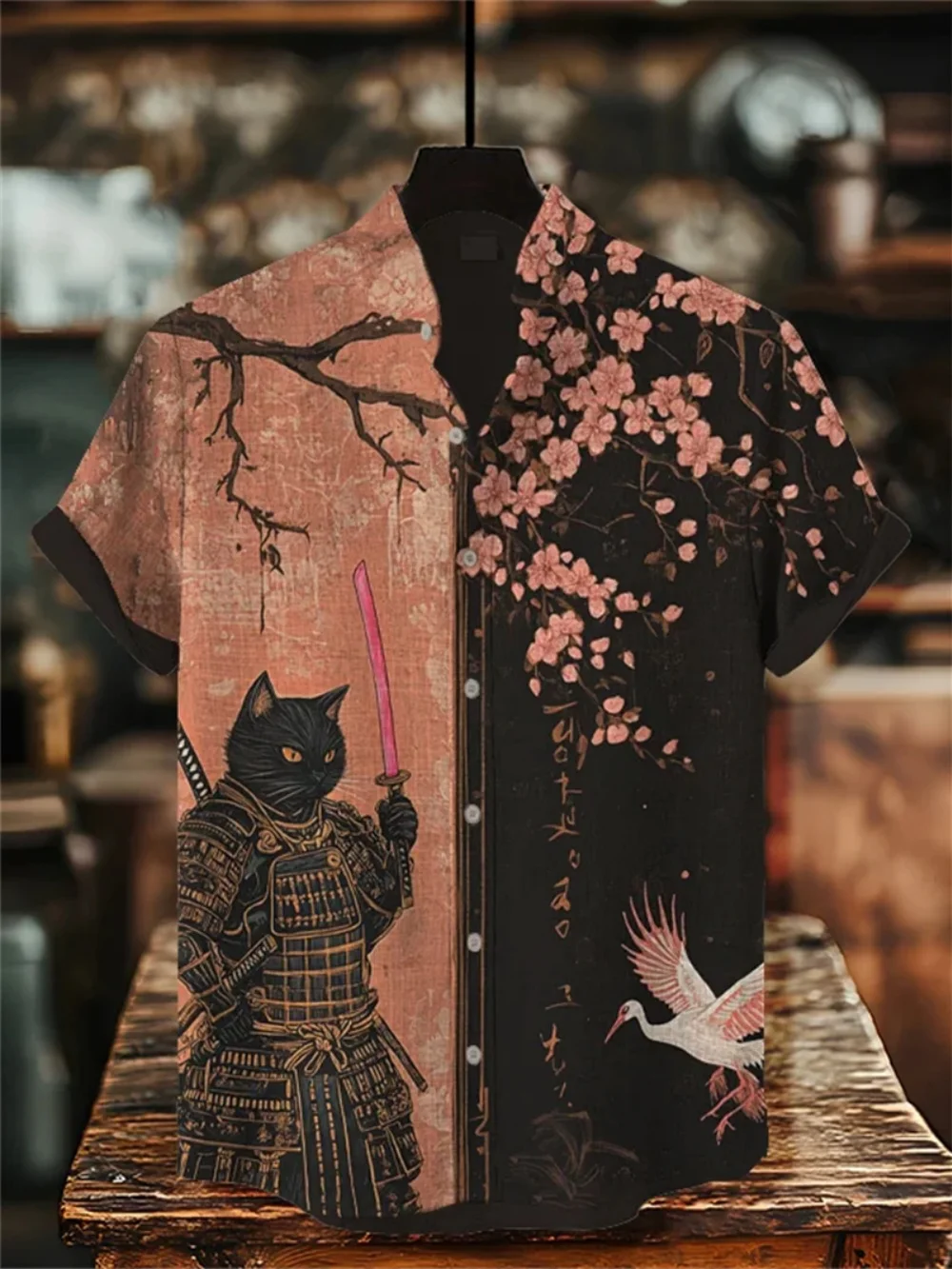 

Men's plus Size Summer Fashionable Stand up Collar Linen Shirt Short Sleeved Outdoor Leisure Vacation Casual Fast Delivery