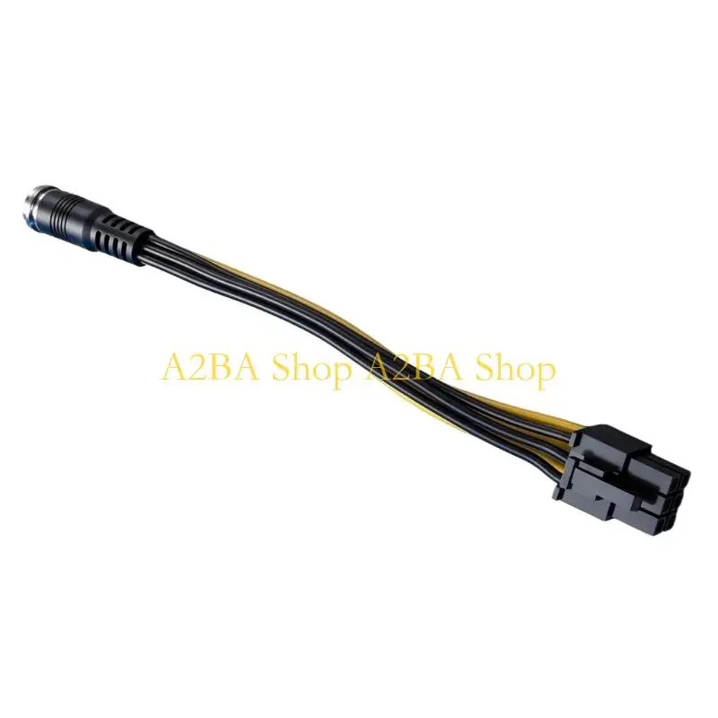 A2BA Premium DC5525 to 6+2Pin PCIe Power Converter Cable with High Conductivity Coppered Wire for GPU Power Cord