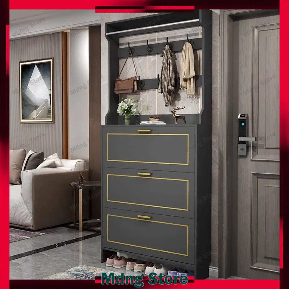 

Luxury Black Shoes Racks Modern Drawer Dorm Ultra Thin Shoes Racks Metal Space Saving Muebles Para El Hogar Household Furniture