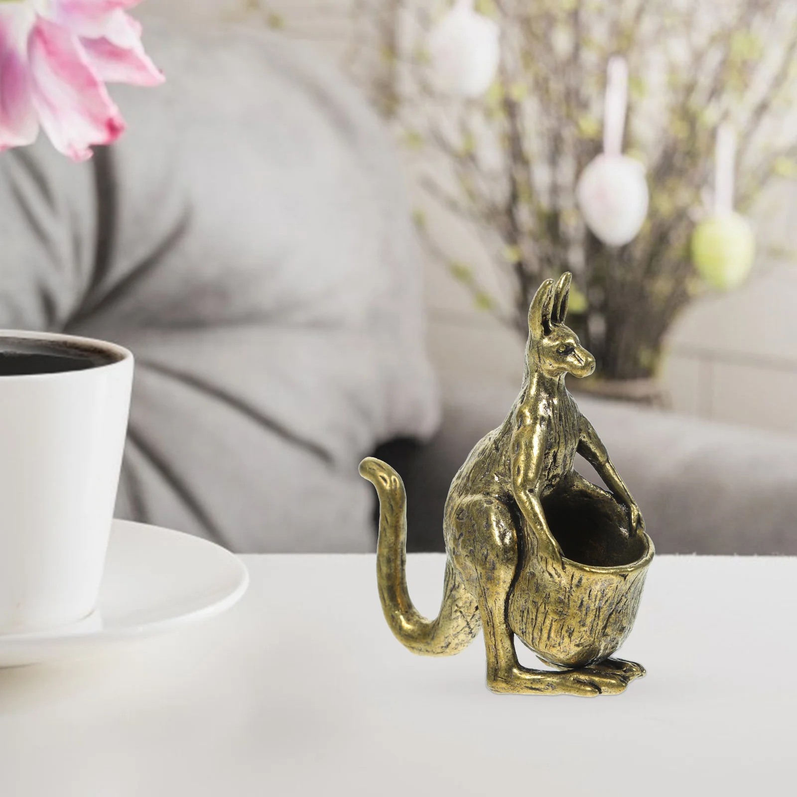 

Exquisite Copper Kangaroo Table Ornament Creative Home Decor Mini Statue for Office Living Room Decoration Kangaroo Figurine