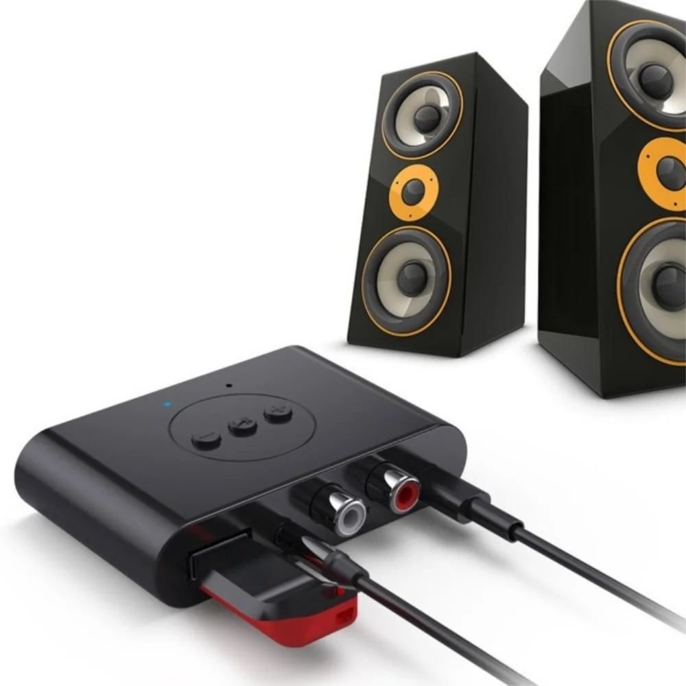 

Креативный пластиковый Bluetooth аудиоприемник RCA разъем 3,5 мм AUX беспроводной адаптер беспроводной аудио Bluetooth 5,3 стерео музыкальный адаптер