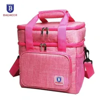 Camping Thermal Lunch Bags Double Layer Insulated Picnic Food Drink Beverage Ice Cooler Bag School Outdoor Travel Storage Bags