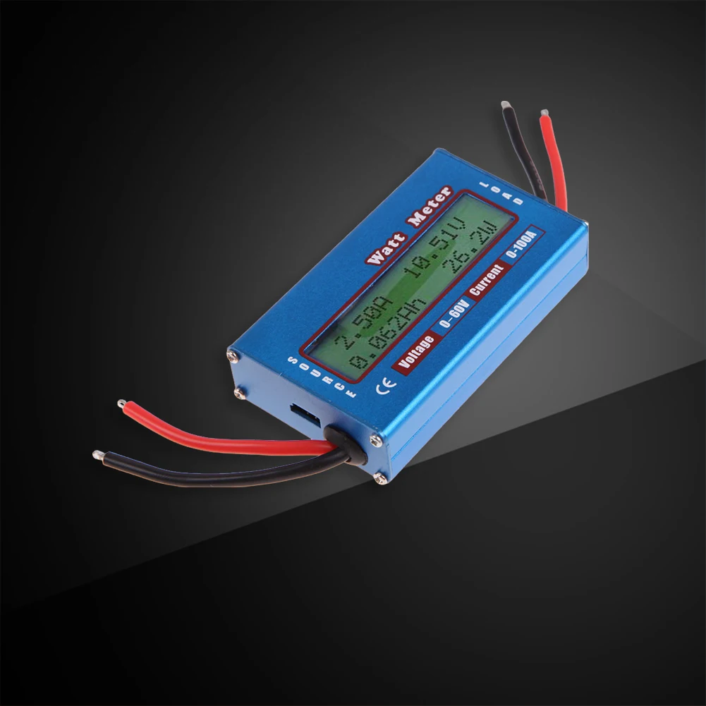 تيار مستمر محلل الطاقة واط فولت أمبير متر LCD الرقمية 12 فولت 24 فولت محلل الرياح الشمسية مقياس الطاقة الحالية