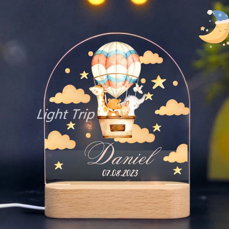 Drop Shipping Gepersonaliseerde Nachtlampje Usb Led Aangepaste Naam 3d Lamp Decoratie Slaapkamer Speelgoed Verjaardag Voor Baby Kinderen Cadeau