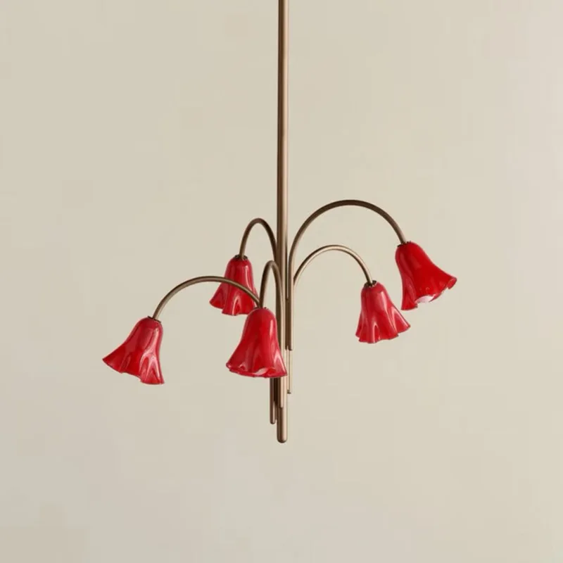 

Elegant American Murano Glass Flower Pendant Lamp Metal Brass Nickel Black Finish Dimmable Ceilings Lustre