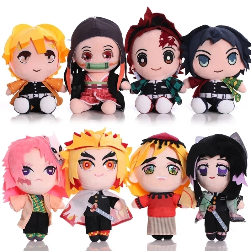 Devil's Blade อะนิเมะตุ๊กตายัดไส้ของเล่นน่ารัก Dolsl Demon Slayer มังงะตุ๊กตา Kimetsu ไม่มี Yaiba Tanjiro Nezuko เครื่องประดับของขวัญเด็ก