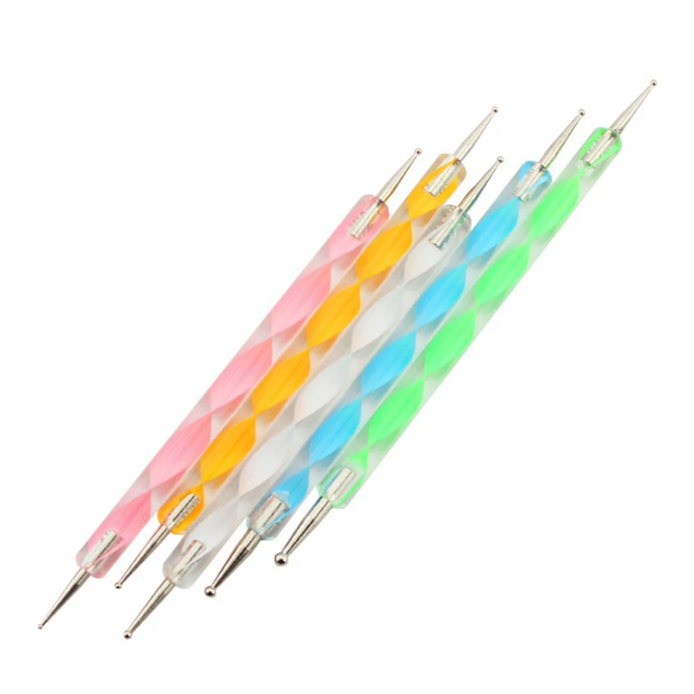 

15pcs Bristle Manicure Tools 5 Dotting Pens For Diy Art Nail Polish Brush Set Brush Set Nail Polish Painting Women'S