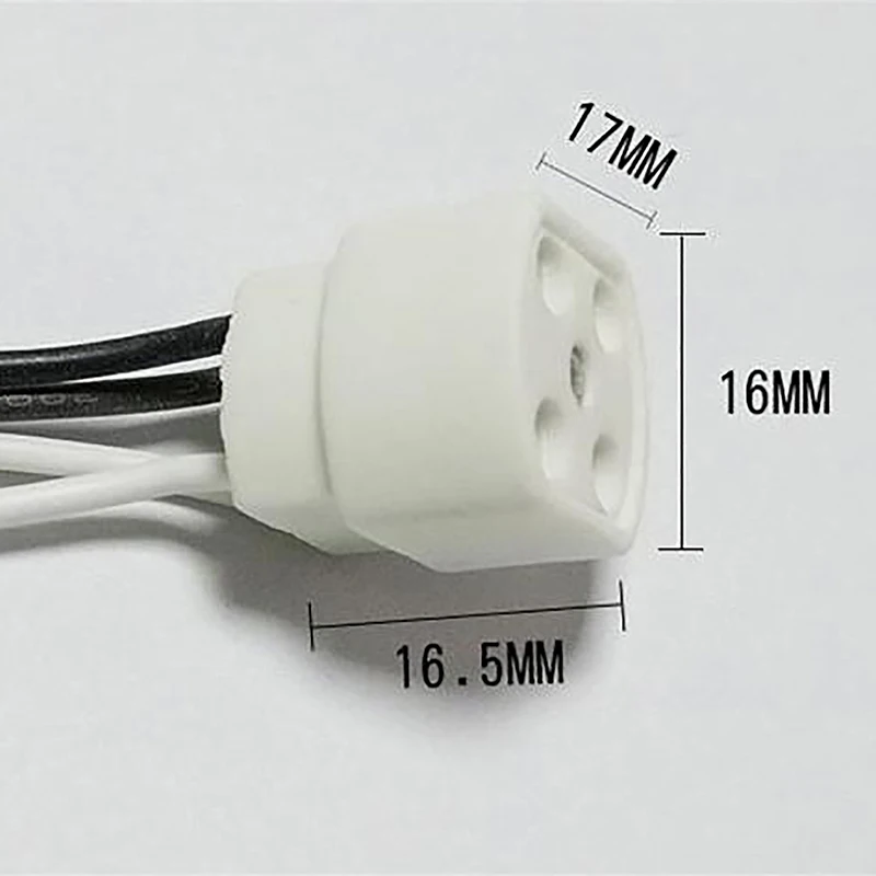 Portalampada G10Q con anello per cavo lungo 15/25cm spina per lampada 4pin Base per lampada tubo isolante Base per lampada a luce ultravioletta