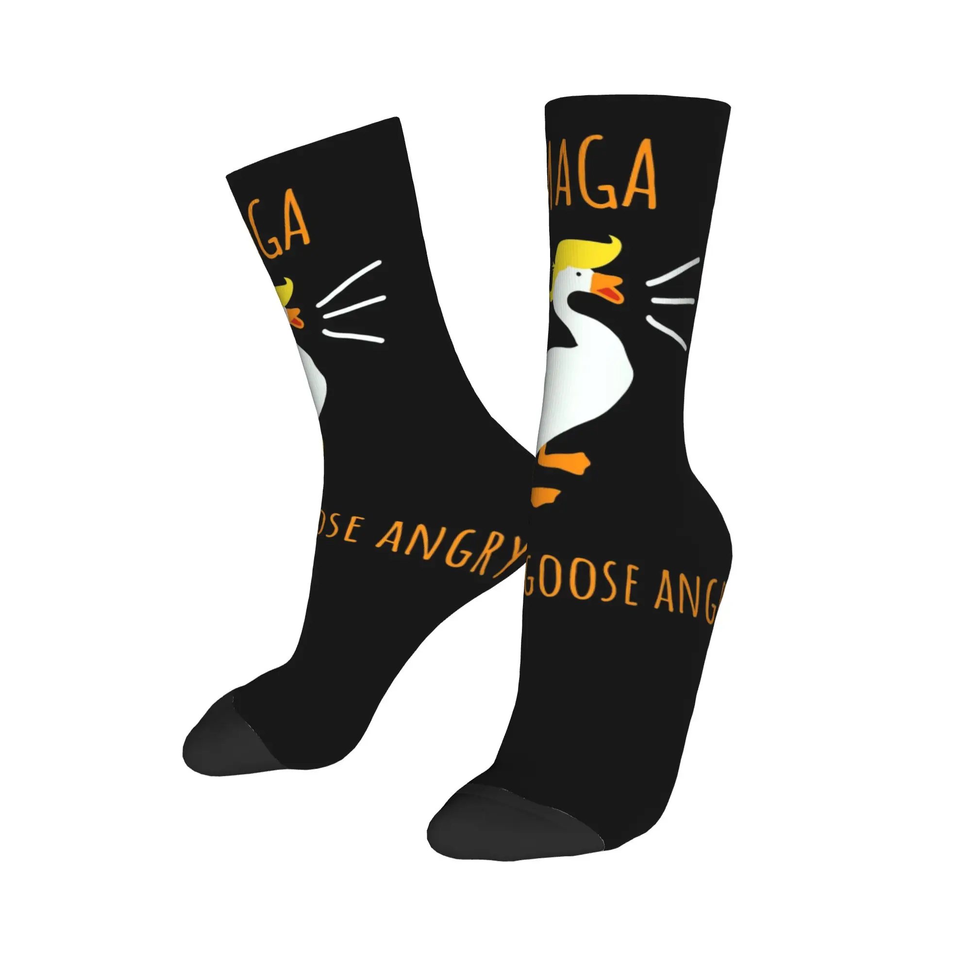 Winter Warm Harajuku Women Men MAGA Make A Goose Angry Untitled Game Socks  Non-slip Sports Socks