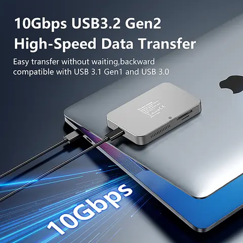 마그네틱 도킹 스테이션 유형 C, 도킹 스테이션 하드 디스크 8 in 1 USB 3.2 허브 M.2 NVME