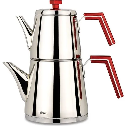 Fortress Milano Steel Teapot Set Red