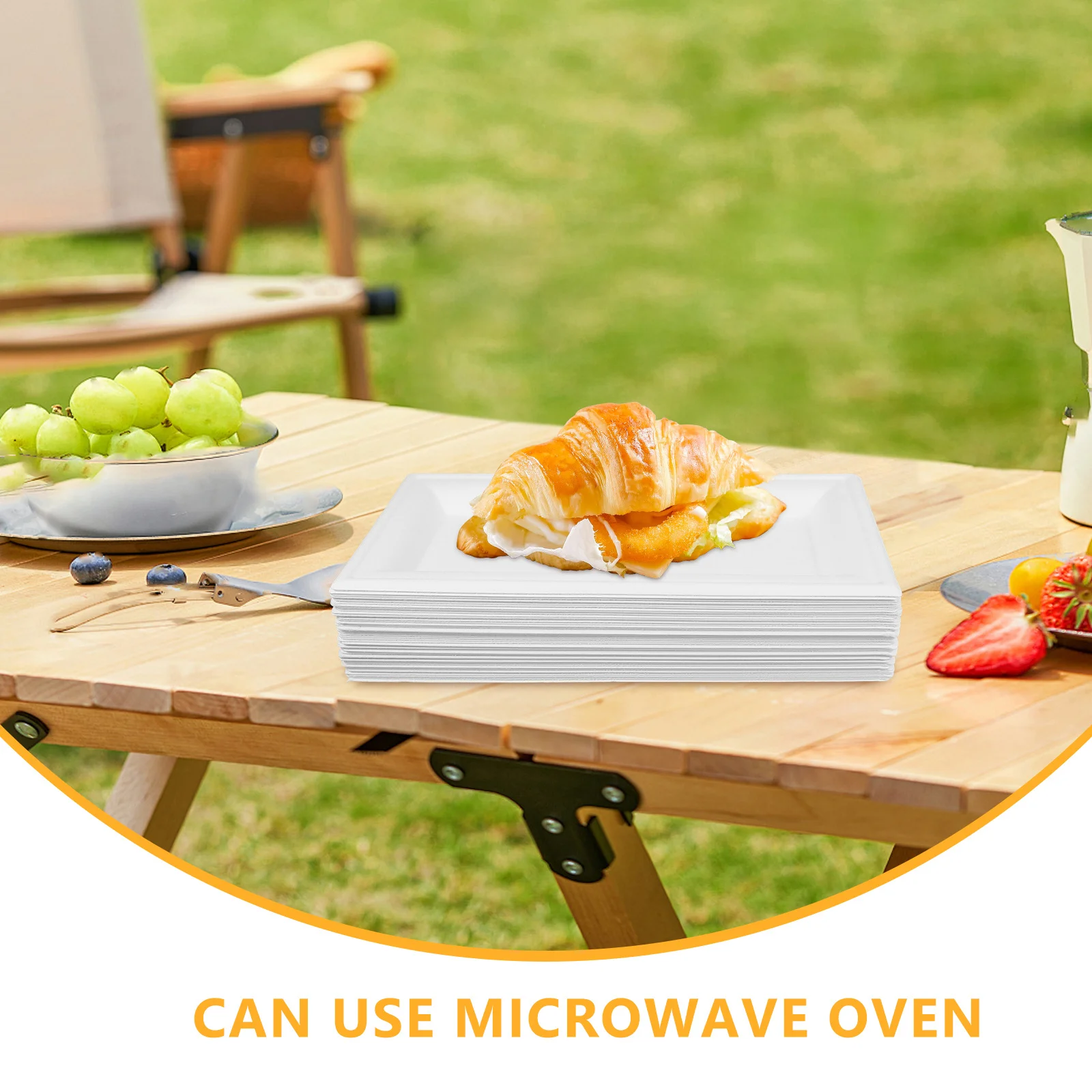 

50Pcs Small Disposable Cake Plates Sturdy Paper Dinner Plates for Picnics Bbqs Festivals Gathering Convenient Serving Food Trays