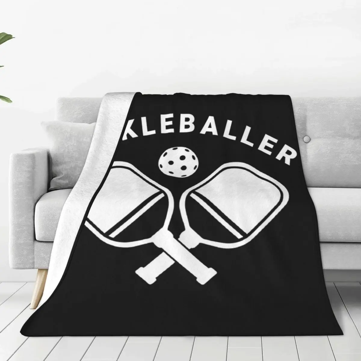 Fun Pickleball Apparel Pickleballer Blanket Fleece Warm Sofa Throw Blankets For Home Bedroom Travel Throws Bedspread Quilt