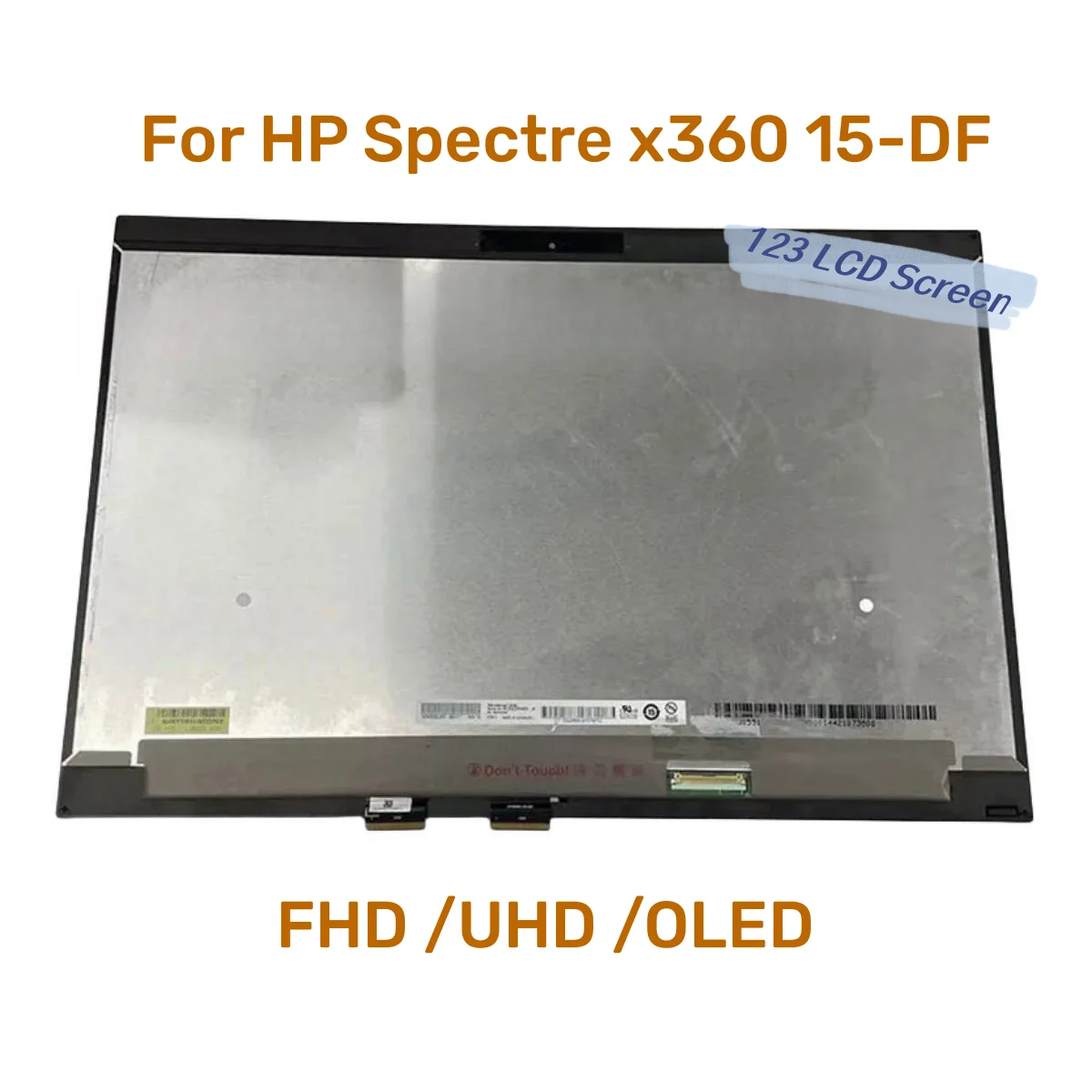 

15.6 Inch Touch Screen For HP Spectre x360 15-DF TPN-Q213 L38112-001 L38114-001 Digitizer Replacement Assembly FHD UHD 4K