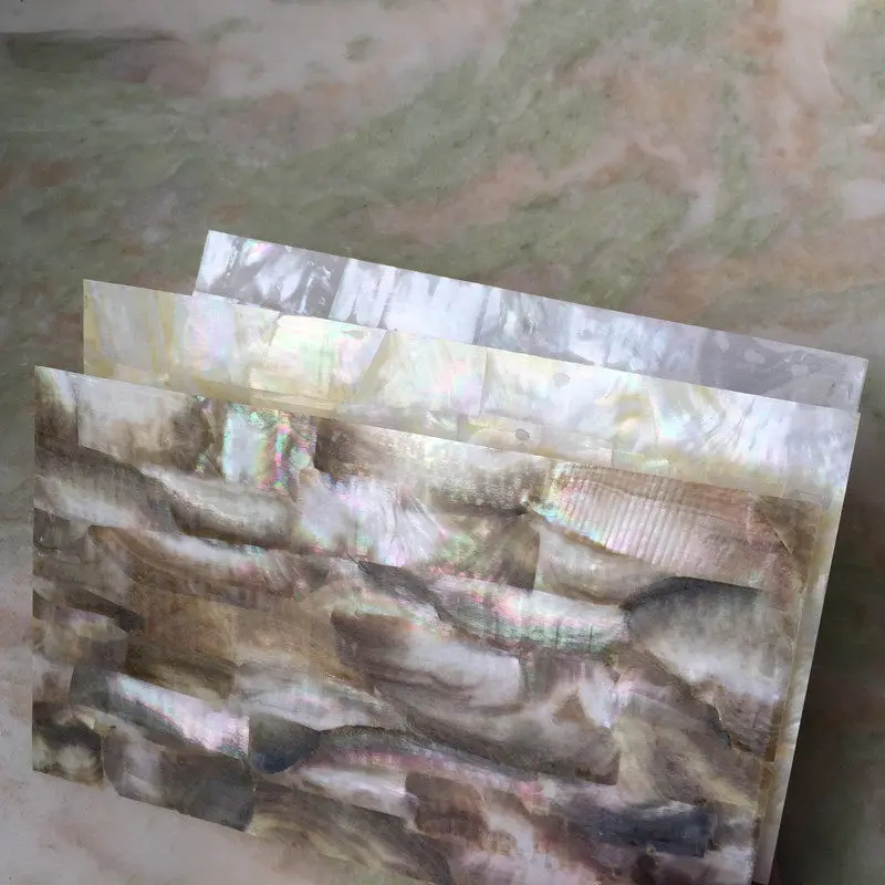 1PC Natural Mother of Pearl Shell Sheets Laminated DIY Home Crafts and Furniture Inlay Carved Decoration Materials 24x14cm