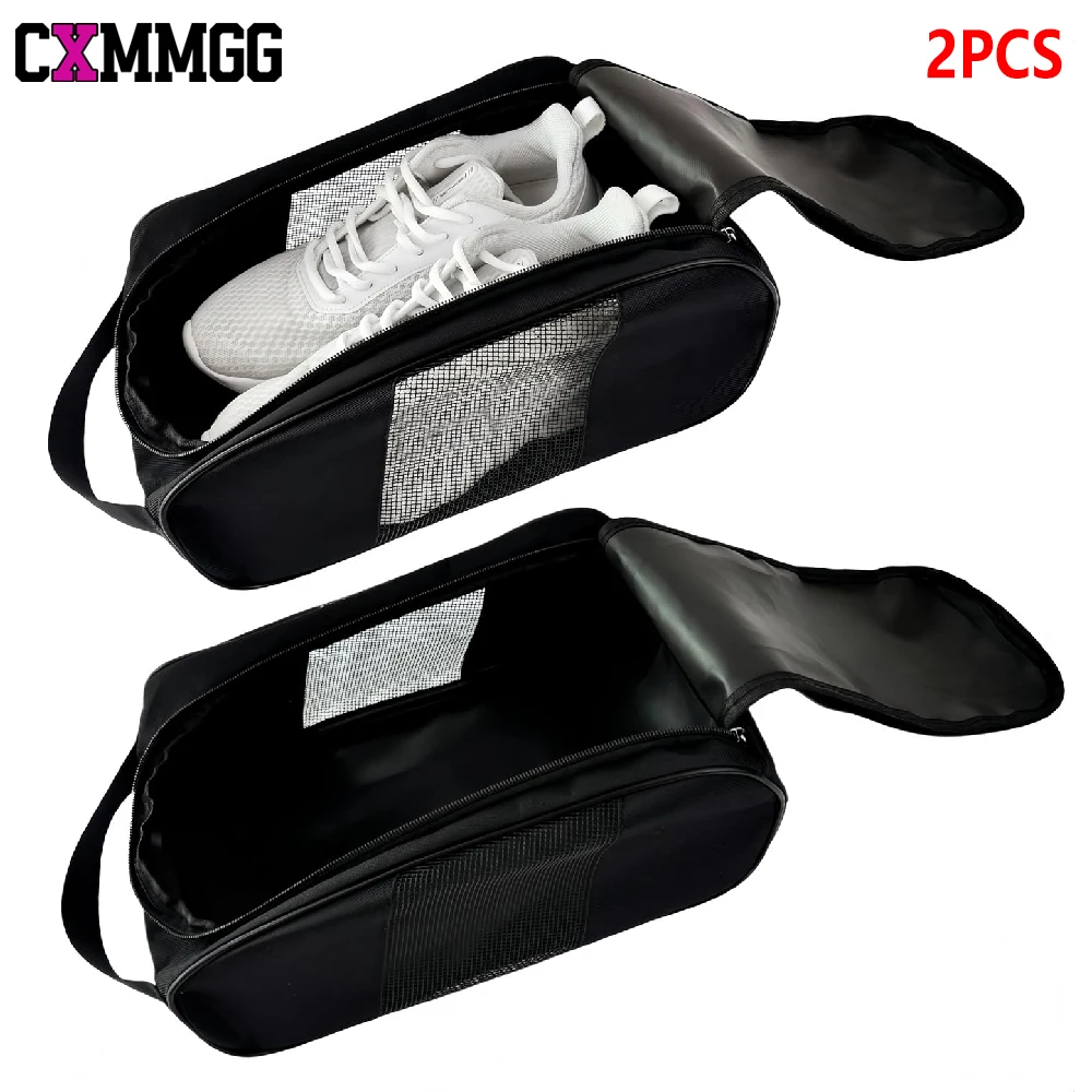 2PCS Golf Shoe Bag for Men Women,Mesh Shoe Bags for Travel, Water Proof Shoes Bag,Outdoor Shoes Carrier with Zippered and Handle